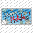 Happy Holidays Blue Novelty Sticker Decal