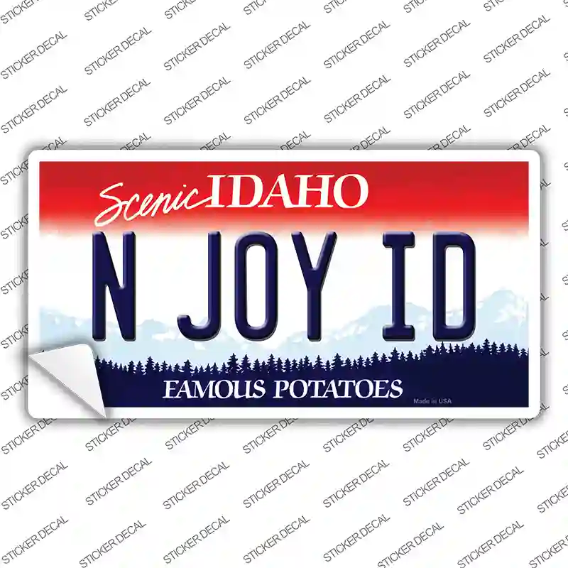N Joy ID Idaho Novelty Sticker Decal