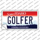 Golfer Idaho Novelty Sticker Decal