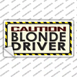 Caution Blonde Driver Novelty Sticker Decal