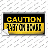 Caution Baby On Board Novelty Sticker Decal