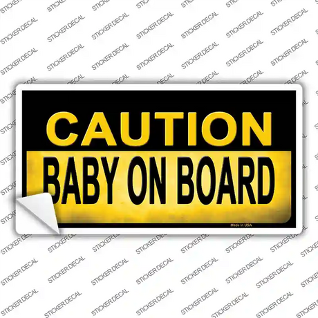 Caution Baby On Board Novelty Sticker Decal