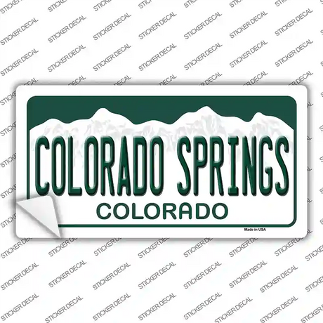 Colorado Springs Colorado Novelty Sticker Decal