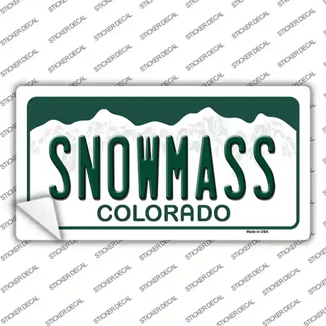Snowmass Colorado Novelty Sticker Decal