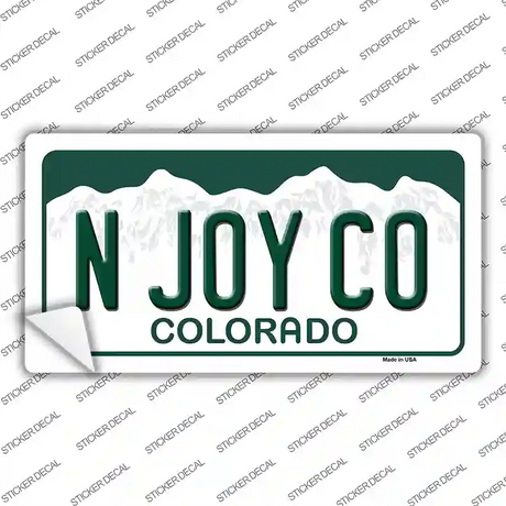 N Joy CO Colorado Novelty Sticker Decal