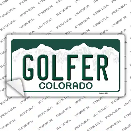 Golfer Colorado Novelty Sticker Decal