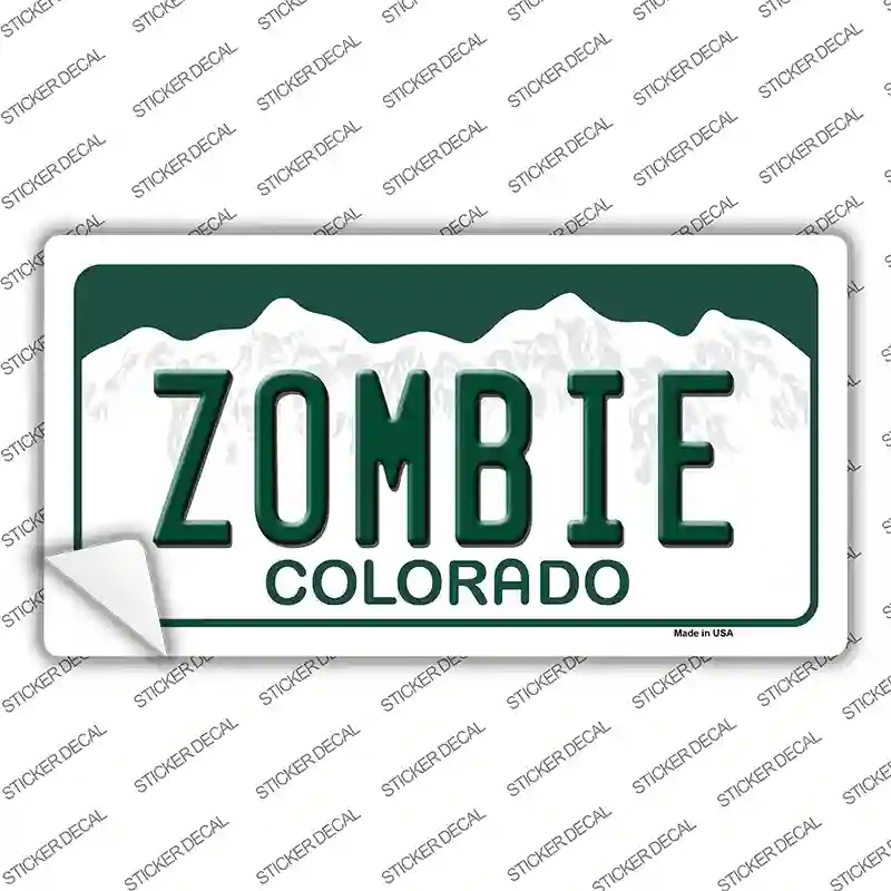 Zombie Colorado Novelty Sticker Decal