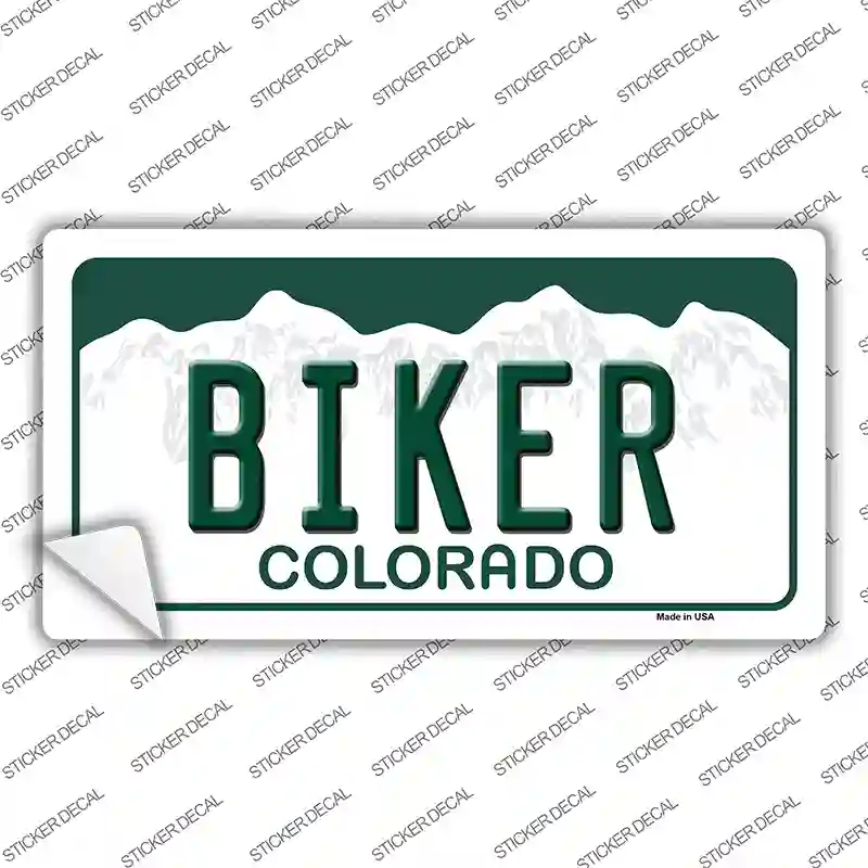 Biker Colorado Novelty Sticker Decal