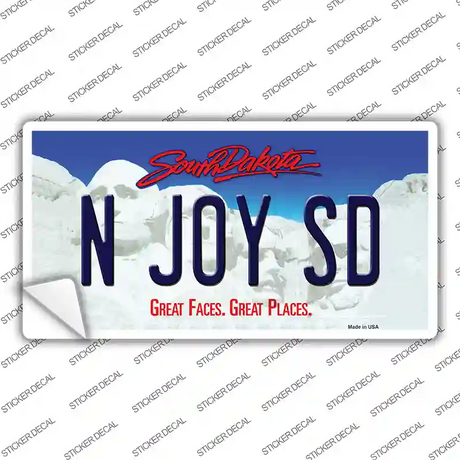 N Joy SD South Dakota Novelty Sticker Decal