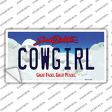Cowgirl South Dakota Novelty Sticker Decal