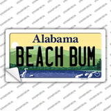 Beach Bum Alabama Novelty Sticker Decal