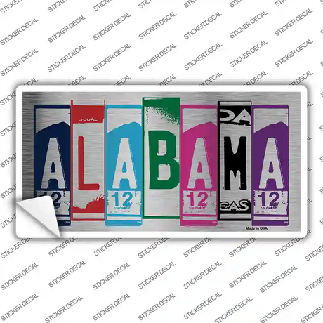 Alabama Art Novelty Sticker Decal
