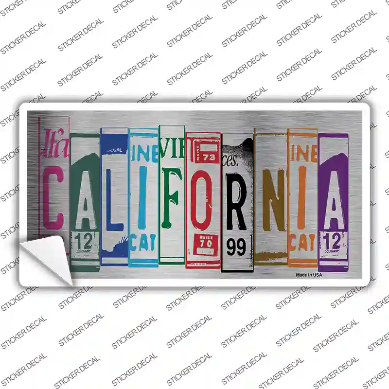 California Art Novelty Sticker Decal