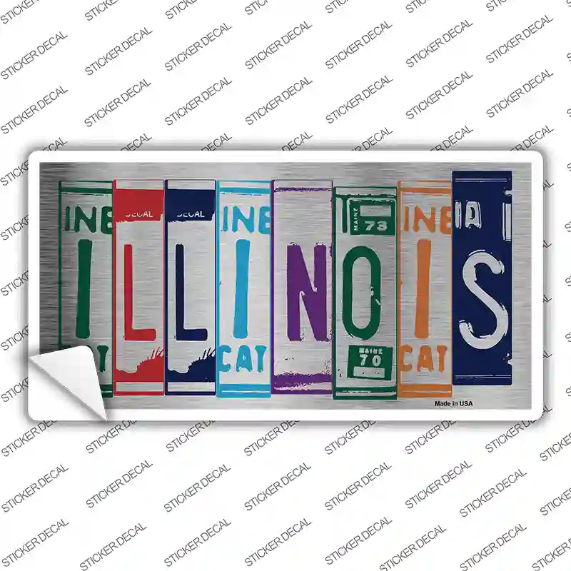 Illinois Art Novelty Sticker Decal