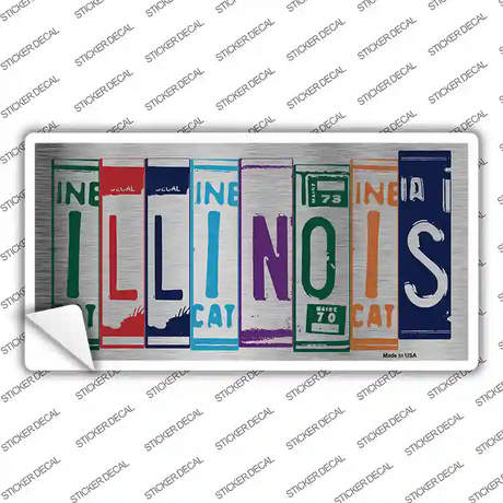 Illinois Art Novelty Sticker Decal