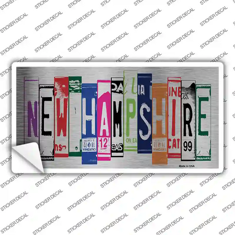 New Hampshire Art Novelty Sticker Decal
