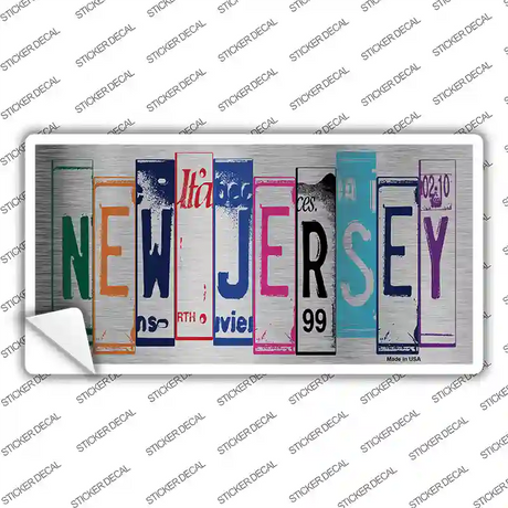 New Jersey Art Novelty Sticker Decal