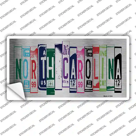 North Carolina Art Novelty Sticker Decal