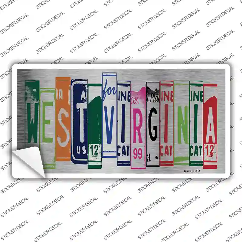 West Virginia Art Novelty Sticker Decal