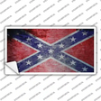 Confederate Flag Scratched Chrome Novelty Sticker Decal