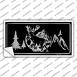 Elk Black Brushed Chrome Novelty Sticker Decal