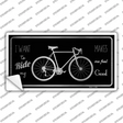 Bike Black Brushed Chrome Novelty Sticker Decal