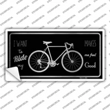 Bike Black Brushed Chrome Novelty Sticker Decal