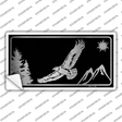 Eagle Black Brushed Chrome Novelty Sticker Decal
