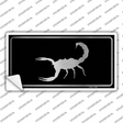 Scorpion Black Brushed Chrome Novelty Sticker Decal