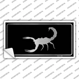 Scorpion Black Brushed Chrome Novelty Sticker Decal