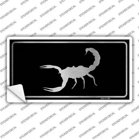 Scorpion Black Brushed Chrome Novelty Sticker Decal