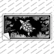 Turtle Black Brushed Chrome Novelty Sticker Decal