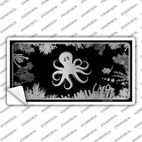 Octopus Black Brushed Chrome Novelty Sticker Decal