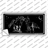 Unicorns Black Brushed Chrome Novelty Sticker Decal