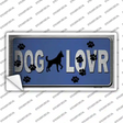 Dog Lover Blue Brushed Chrome Novelty Sticker Decal