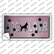 Dog Lover Pink Brushed Chrome Novelty Sticker Decal