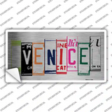 Venice License Plate Art Brushed Chrome Novelty Sticker Decal