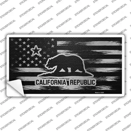 California Carbon Fiber Novelty Sticker Decal