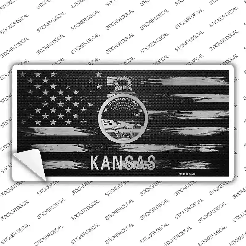 Kansas Carbon Fiber Novelty Sticker Decal