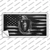 Massachusetts Carbon Fiber Novelty Sticker Decal