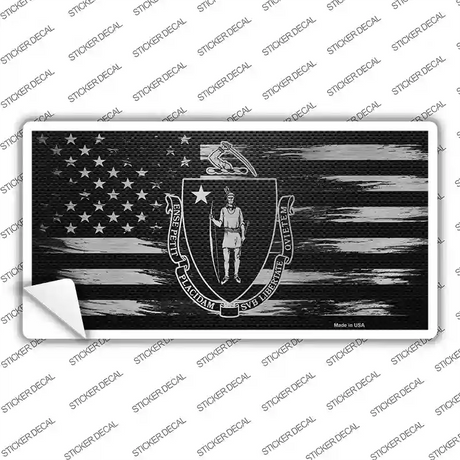 Massachusetts Carbon Fiber Novelty Sticker Decal