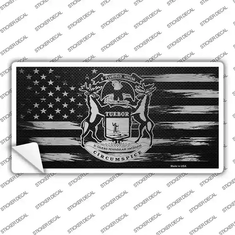 Michigan Carbon Fiber Novelty Sticker Decal