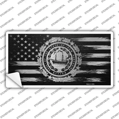 New Hampshire Carbon Fiber Novelty Sticker Decal