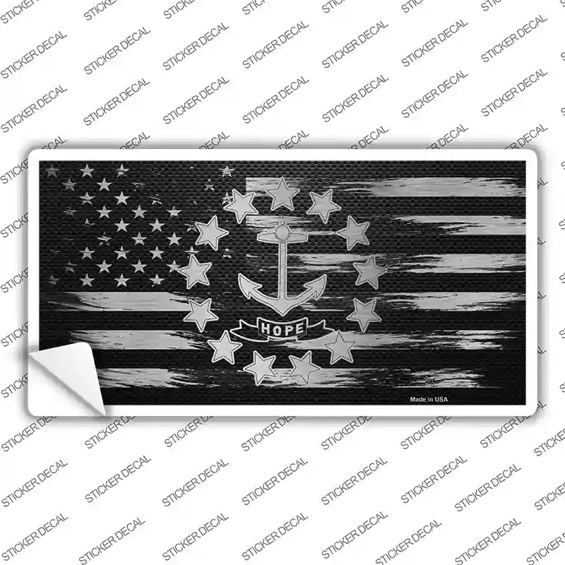 Rhode Island Carbon Fiber Novelty Sticker Decal