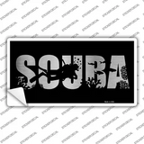 Scuba Brushed Chrome Novelty Sticker Decal