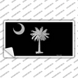 Palmetto Flag Brushed Chrome Novelty Sticker Decal
