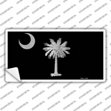 Palmetto Flag Brushed Chrome Novelty Sticker Decal