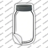White Novelty Mason Jar Sticker Decal