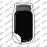 Black Novelty Mason Jar Sticker Decal