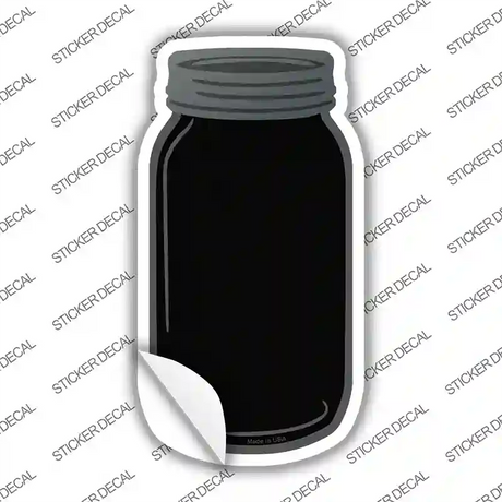 Black Novelty Mason Jar Sticker Decal